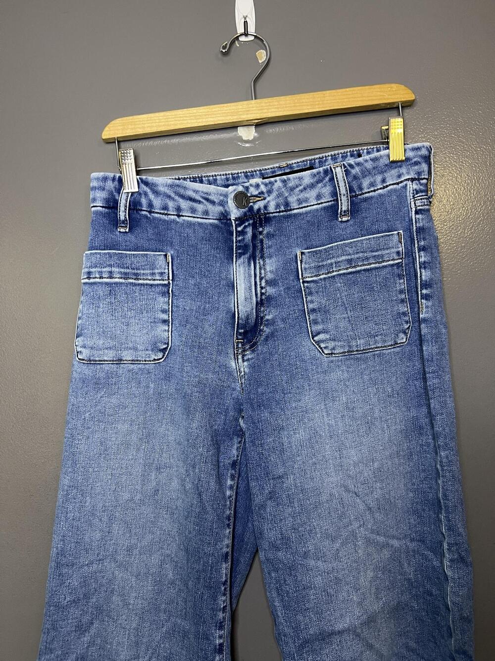 KUT From The Kloth Meg High Rise Wide Leg Jeans Womens 6L Medium Wash Blue Denim